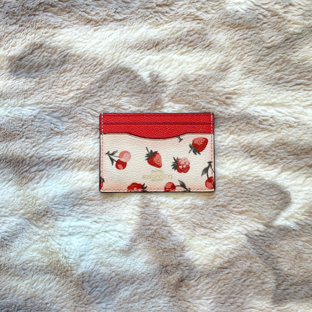 Coach Card Case Fruit Print